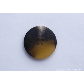 Resin button with four-eye button